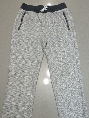 Cat & Jack Gray Knit Joggers with Black Waistband